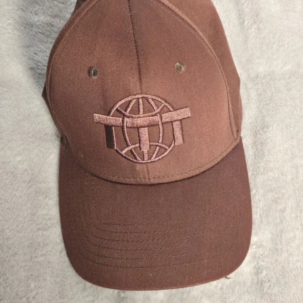 Explosion Caps Brown Adjustable Hat Embroidered TNT Globe Logo Baseball Cap